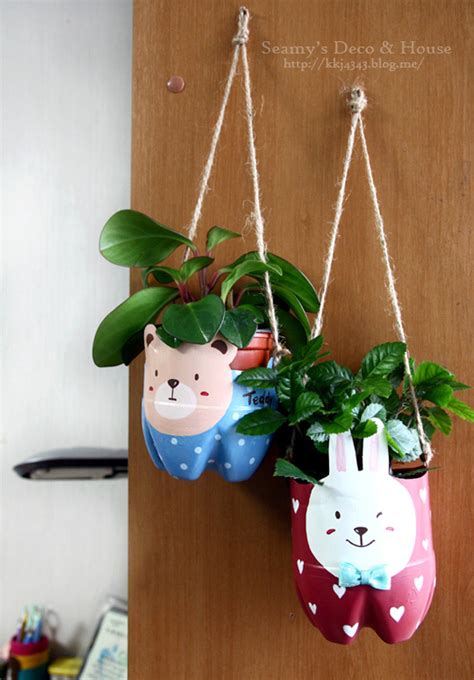 Plastic bottle planters - Fun Crafts Kids