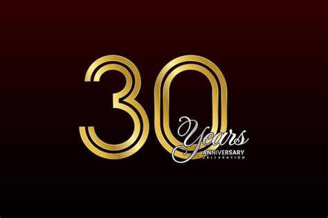 Premium Vector 30th Anniversary Logo With A Golden Number And Silver Text