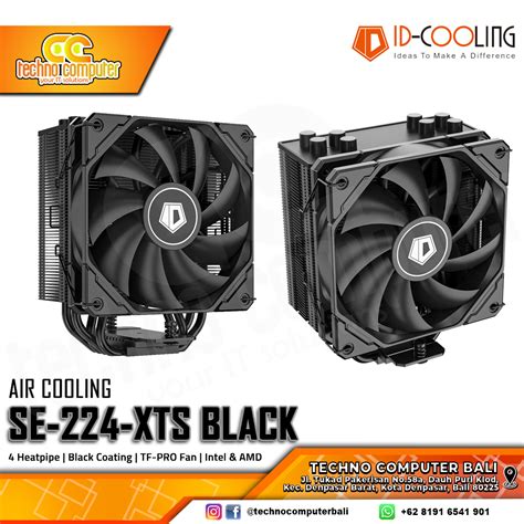 Id Cooling Se 224 Xts Black Cpu Cooler 120mm Air Cooler