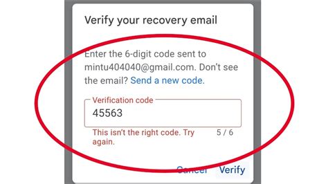 Gmail Verify Your Recovery Email Enter Digit Code Send Youtube