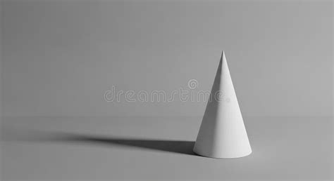 White Cone On Gray Background Stock Illustration Illustration Of Form