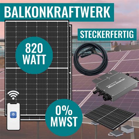 Balkonkraftwerk W Komplettpaket Photovoltaik Wlan