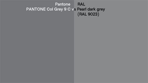 Pantone Col Grey C Vs Ral Pearl Dark Grey Ral Side By Side