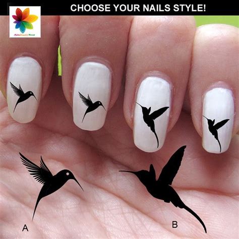 Hummingbird Waterslide Stickers Decal Nail Decal By Nailstarworld 5