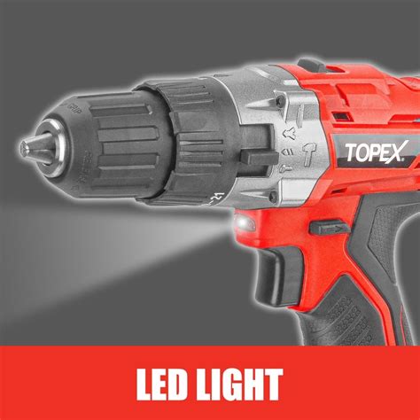 Buy Topex 20v Lithium Ion Cordless Impact Hammer Drill Driver W