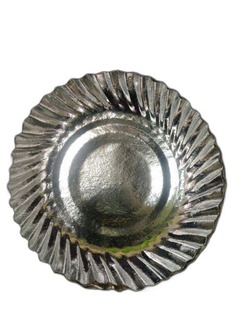 8 Inch Wrinkle Silver Foil Paper Plate At Rs 0 6 Piece Paper Plate In