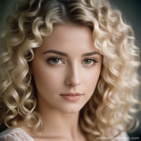 Blonde European Woman With Curls Stable Diffusion Online