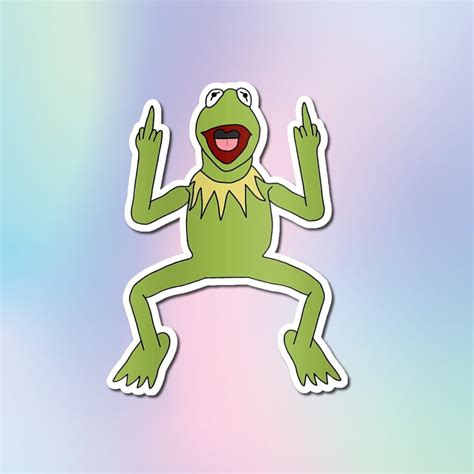 Kermit Middle Finger Car Sticker Car Decal Bumper Sticker The Muppets