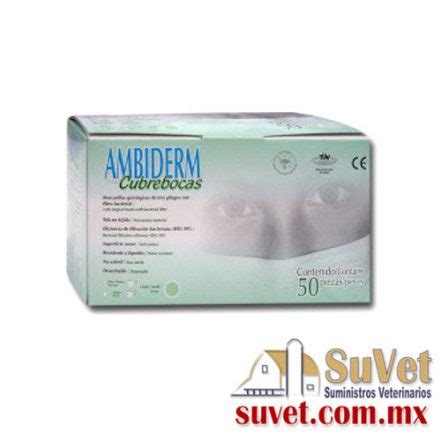 Cubrebocas Ambiderm Pliegues Con El Stico Caja Con Piezas Suvet