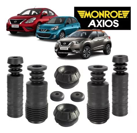 Kit Coxim Monroe Axios Diant Tras Nissan Versa March Kicks