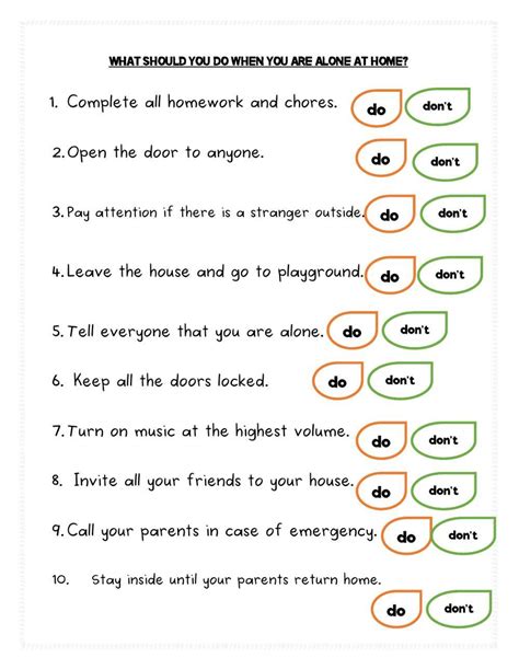 Home Safety Worksheet Live Worksheets Worksheets Library
