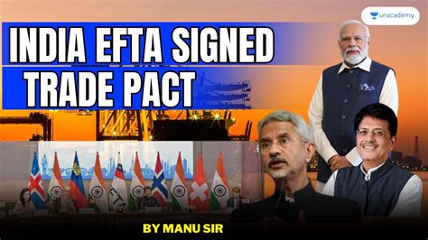 TOPIC OF THE WEEK India EFTA Signed Trade Pact 100 Billion Free