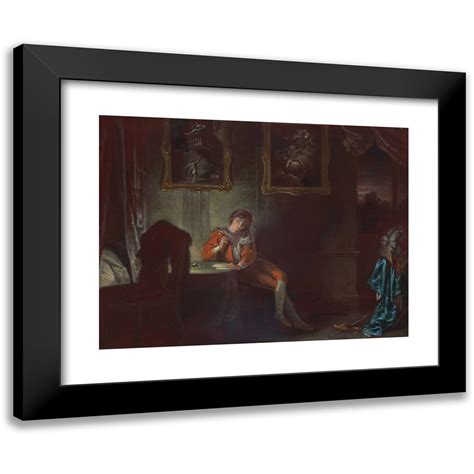 Robert Smirke X Black Modern Framed Museum Art Print Titled The