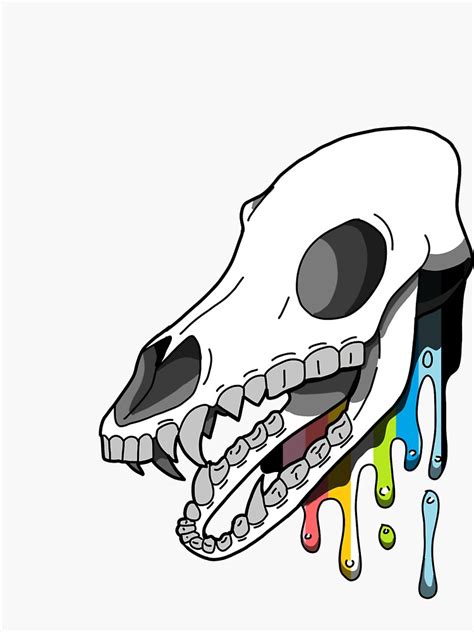 Queer Subtle Pride Flag Skull Sticker For Sale By Goobyte Redbubble