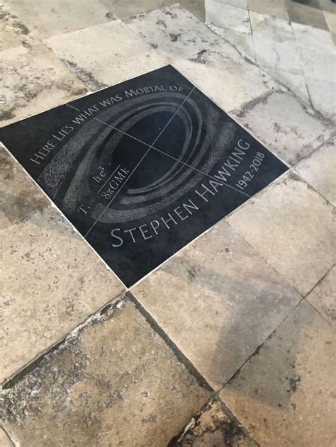 Final Resting Place Of Stephen Hawking In Westminster Abbey His Tomb