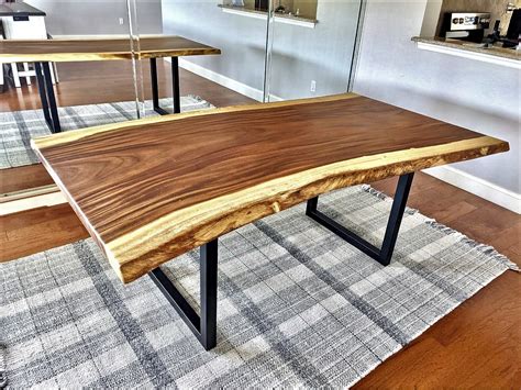 Live Edge Dining Table From Parota Wood Naples Live Edge Wood Live