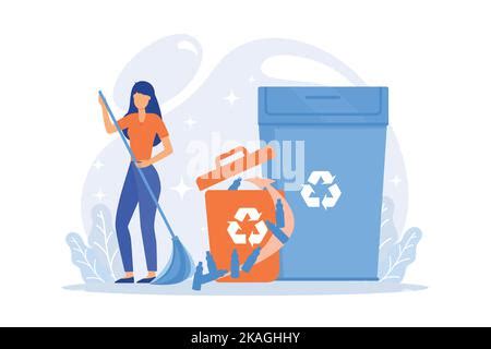 Waste Infographic Sorting Garbage Segregation And Recycling