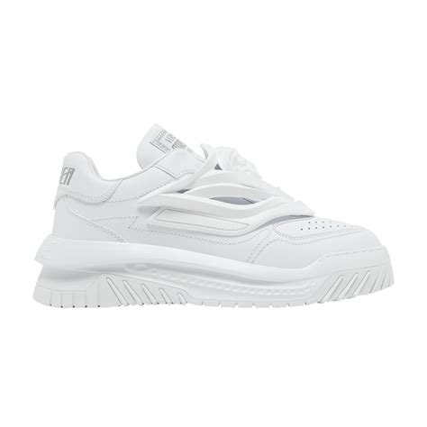 Buy Versace Odissea Caged Rubber Medusa Sneaker Triple White