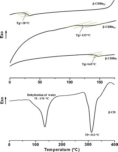 Dsc Curves Of The Benzylated β Cds In Comparison With Pristine β Cd Download Scientific Diagram