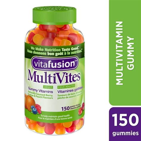 Vitafusion Multivites Adult Gummy Vitamins 150 Gummies Natural