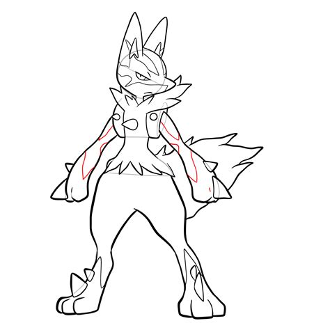 How To Draw Mega Lucario A Step By Step Guide