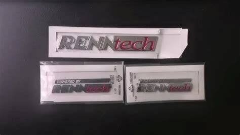 Metal Alloy POWERED BY RENNTECH Car Logo Sticker Emblem Badge Sets