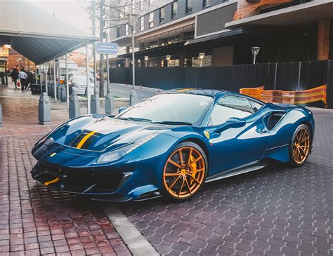 Ferrari 488: Ferrari 488 Pista White And Blue