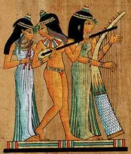 A representation on papyrus of music and dance in Ancient Egypt ...