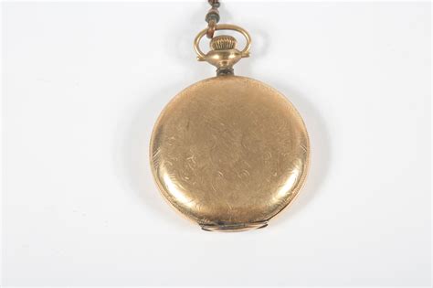 Antique Elgin Gold Plated Pocket Watch With Chain And Fob Ebth