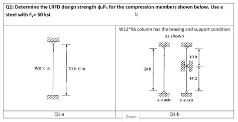 Solved Q Determine The Lrfd Design Strength Cpn For The Chegg