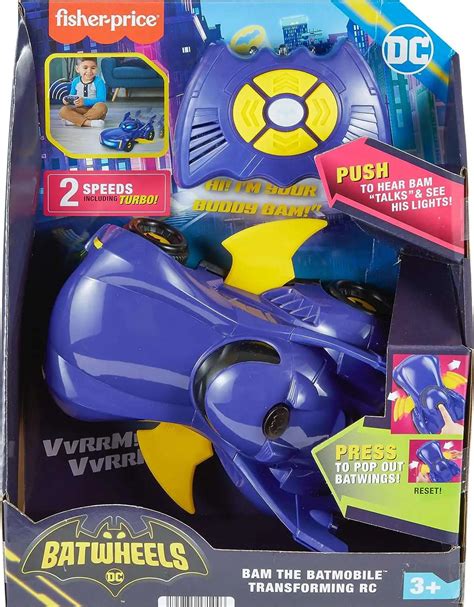 Fisher Price Dc Batwheels Bam The Batmobile Transforming Rc Remote