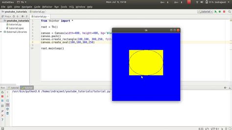 Python Tkinter Create Oval Example