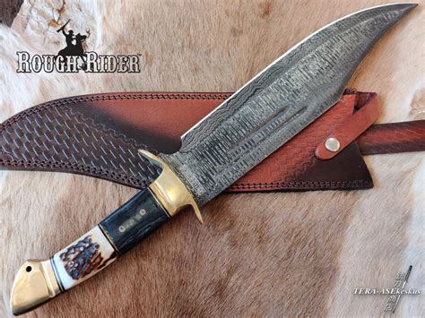 Rough Rider Giant Damascus Bowie Veitsi