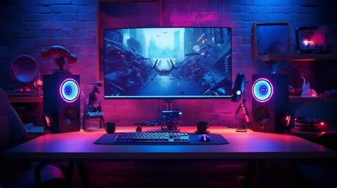 Premium AI Image | PC Desk Setup