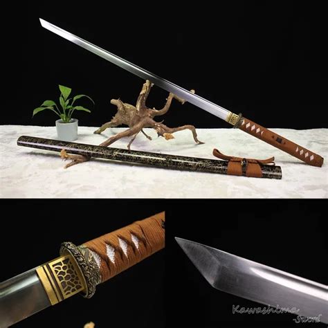 Forged 1045 High Carbon Steel Japanese Samurai Sword Straight Blade