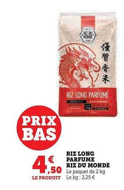 Promo Riz long parfumé riz du monde chez Super U