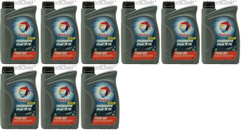 Total Transmission Dual 9 FE 75W-90 Schaltgetriebeöl 9x 1l = 9 Liter ...