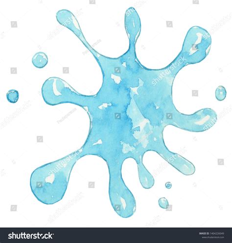 Watercolor Water Splash Illustration Water Splash Stock Illustration 1404226049 | Shutterstock