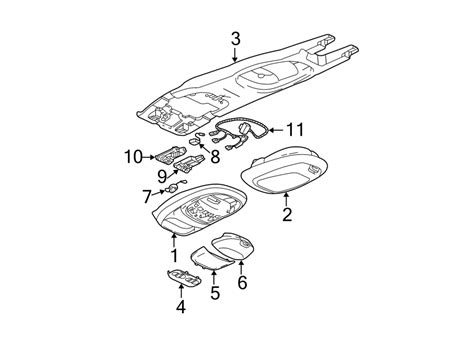 Chevrolet Trailblazer Ext Console Trim Panel Rear Upper 2002 04 W 88954200 Island Gm