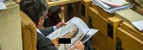 Politican Caught Ogling Naked Women In Magazine During MPs Debate India Today