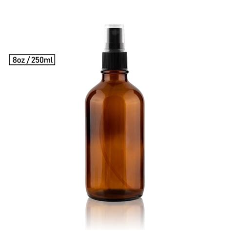 Market Popular Oz Amber Boston Round Glass Bottle Ml With Fine