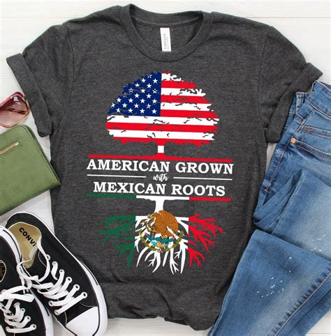 American Grown Mexican Roots Svg American Flag Svg Mexican Etsy