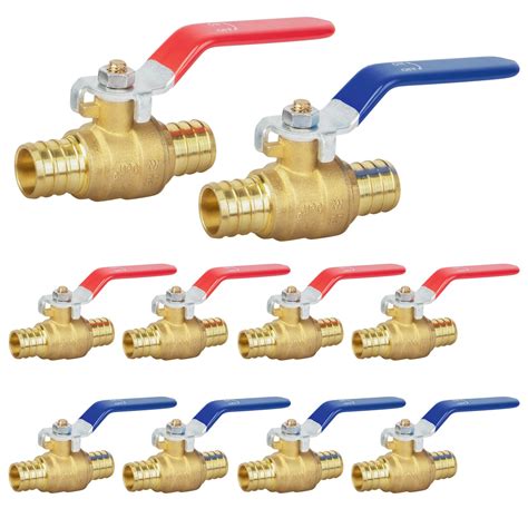 Mua JUWO 3 4 Inch PEX Ball Valve 10 Pack Pex Crimp Brass Full Port