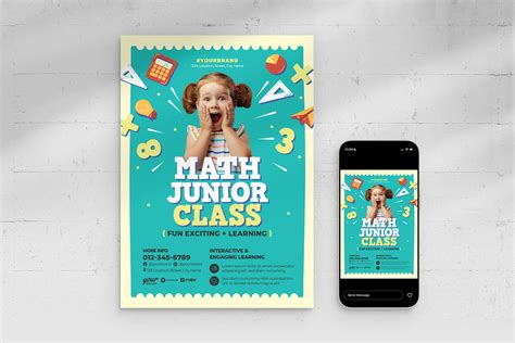 Math Class Education Flyer Template [psd Ai Vector] Brandpacks