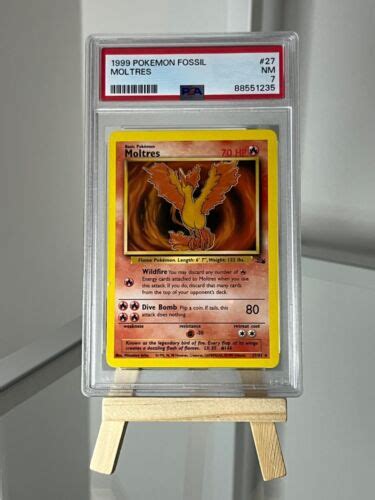 Tcg Pok Mon Moltres Fossil Non Holo Regular Unlimited Rare Psa Ebay