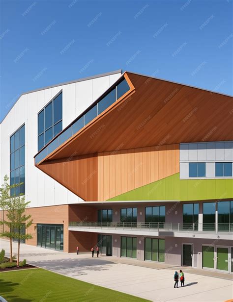 Premium AI Image | School Building Exterior Design