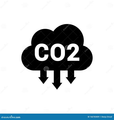 CO2 Emissions In Cloud Vector Icon Carbon Dioxide Formula Illustration