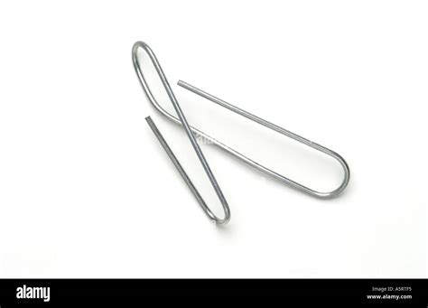 metal bent paper clip stock photo alamy