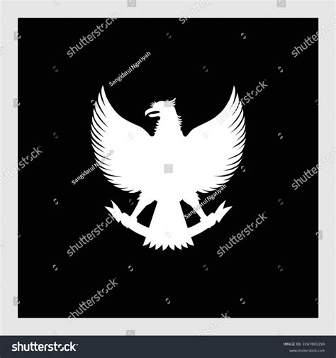 Vector Silhouette Garuda Pancasila Indonesia White Stock Vector Royalty Free 2267881299