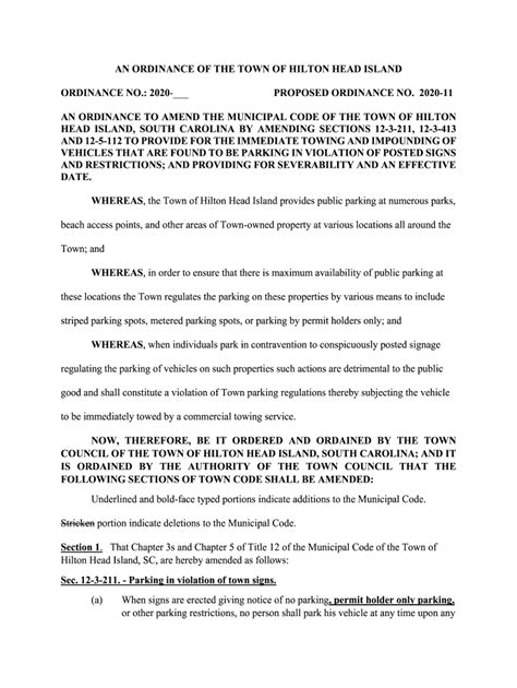 Fillable Online Proposed Ordinance Vehicle Towing And